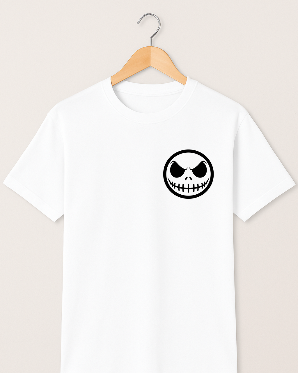 Playera Jack Smile – Calavera Sonriente | Estilo Gótico Minimalista