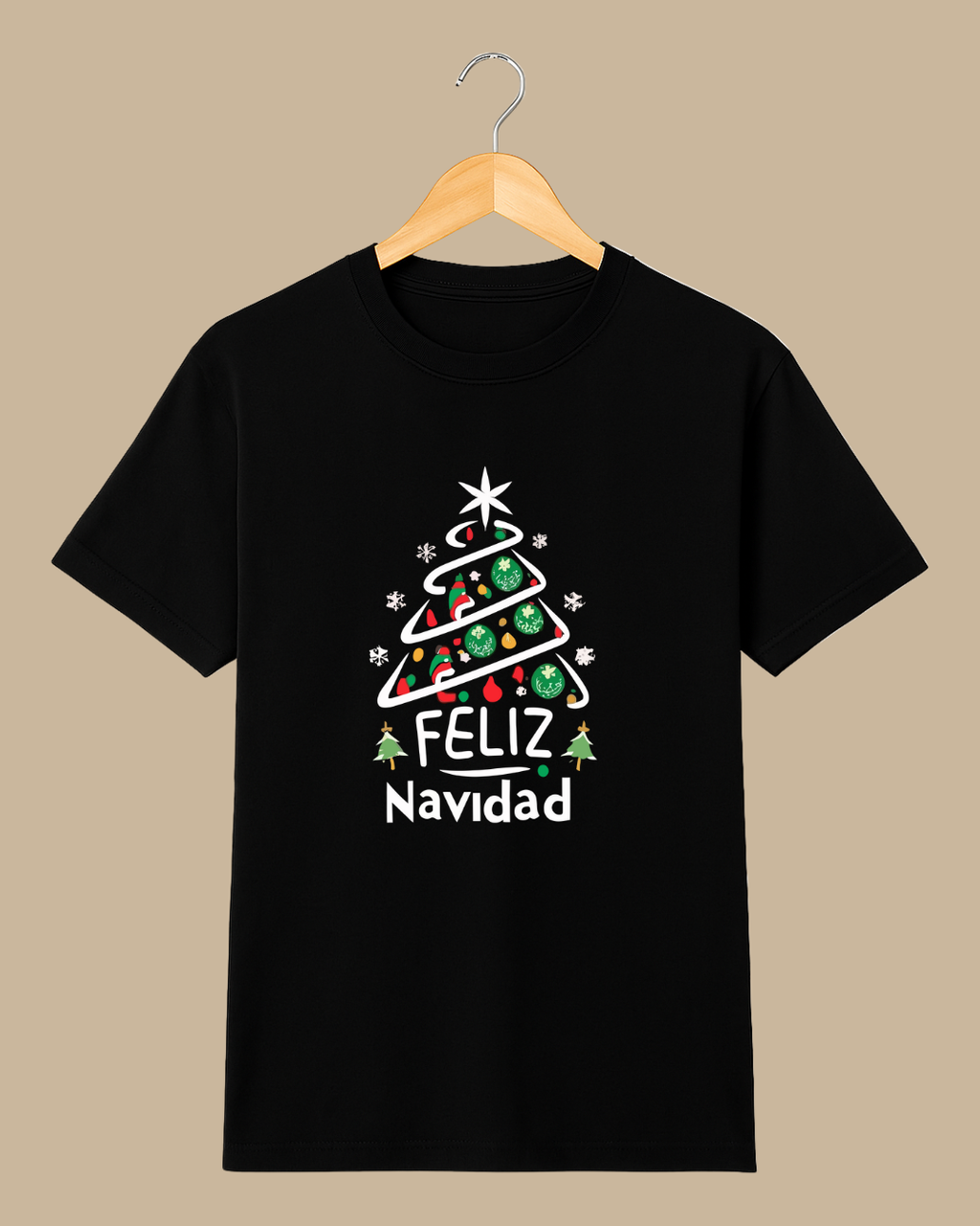 Playera Feliz Navidad – Edición Árbol Festivo Unisex