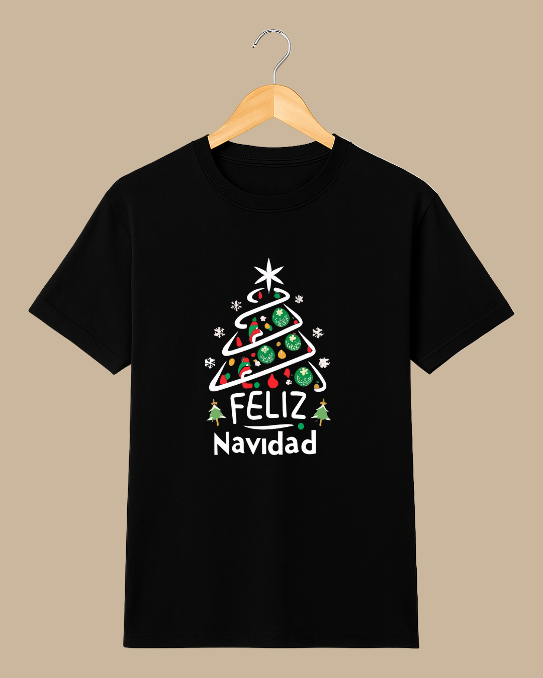 Playera Feliz Navidad – Edición Árbol Festivo Unisex