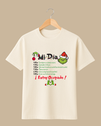 Playera Mi Día Grinch – Edición Humor Navideño Unisex