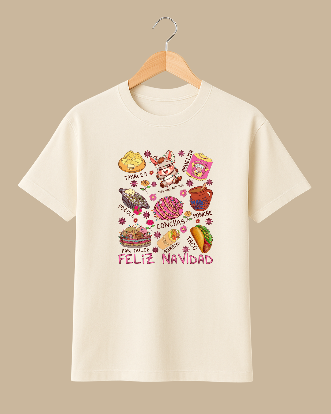 Playera Feliz Navidad – Comida Mexicana Unisex