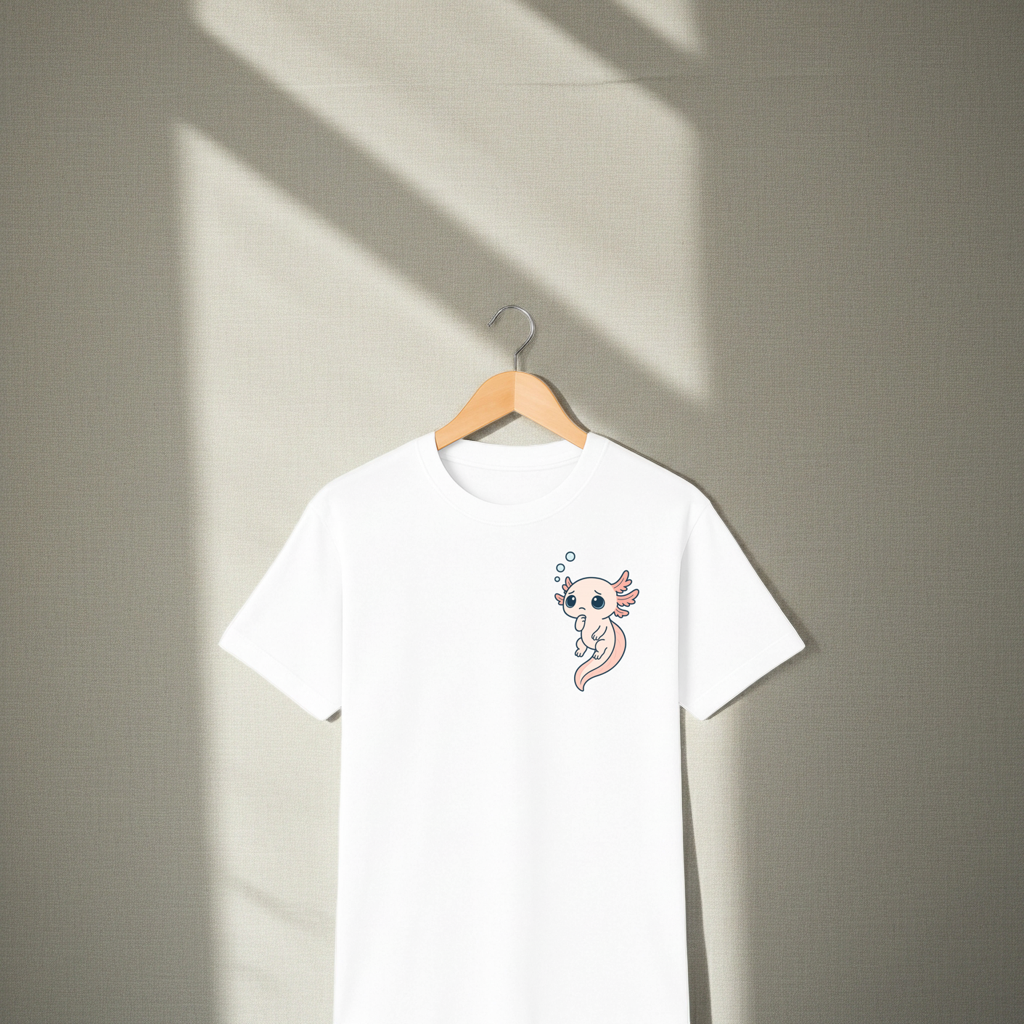 Playera Ajolotito Existencial – Diseño Tierno y Filosófico Unisex