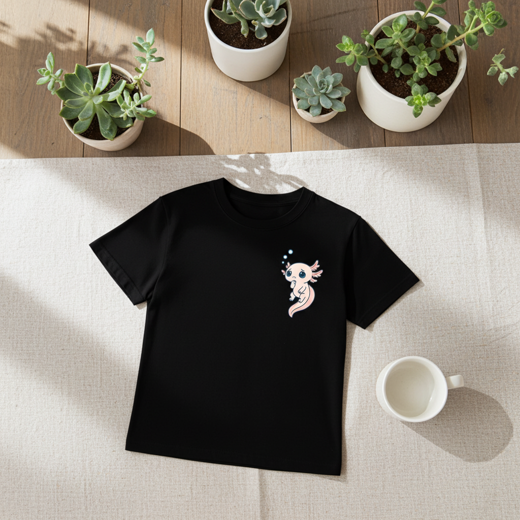 Playera Ajolotito Existencial – Diseño Tierno y Filosófico Unisex