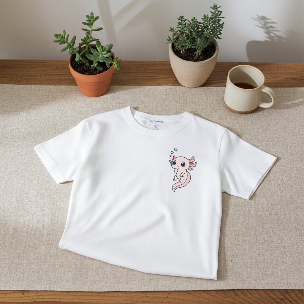 Playera Ajolotito Existencial – Diseño Tierno y Filosófico Unisex