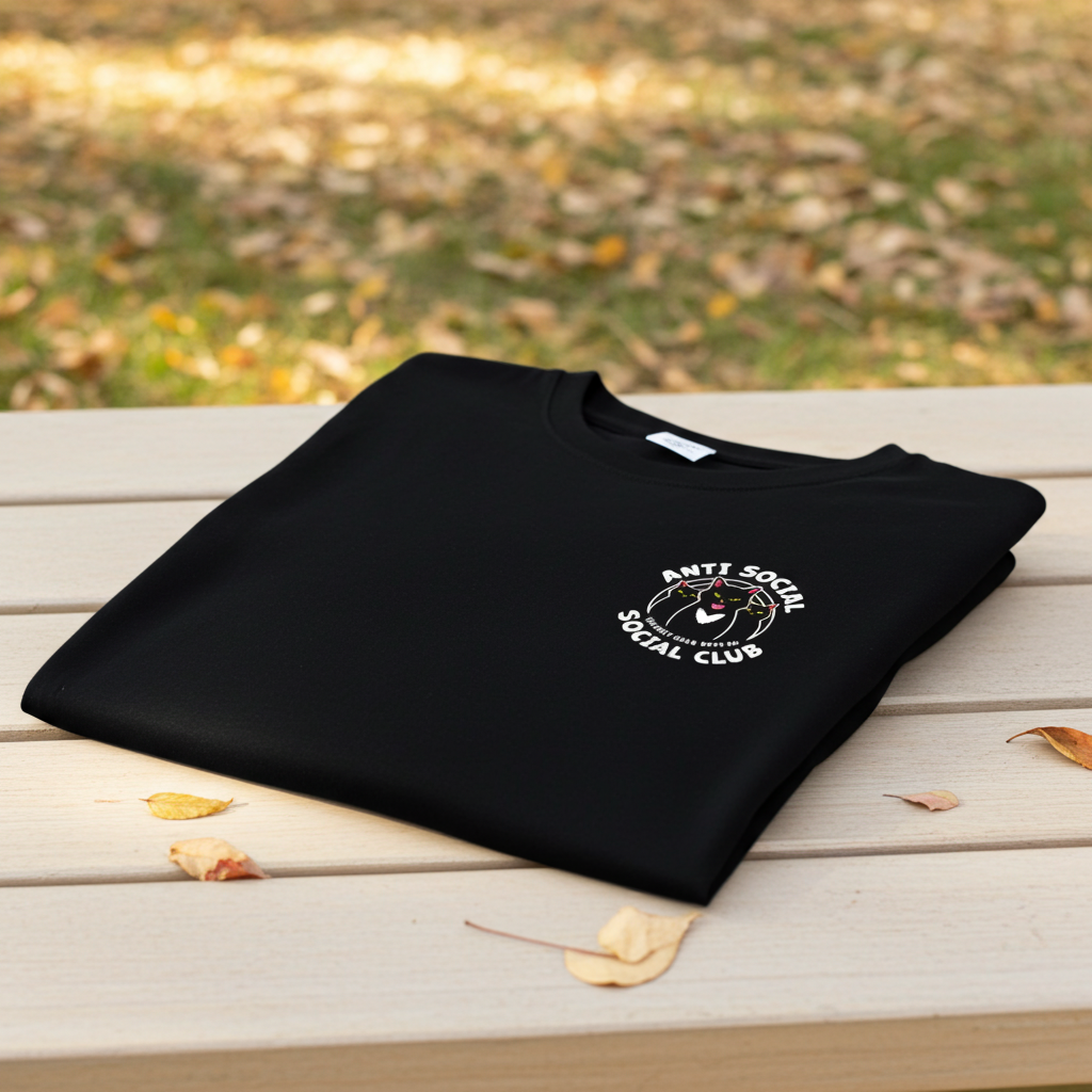 Playera Anti Social Cat Club – Gato Rebelde | Over size