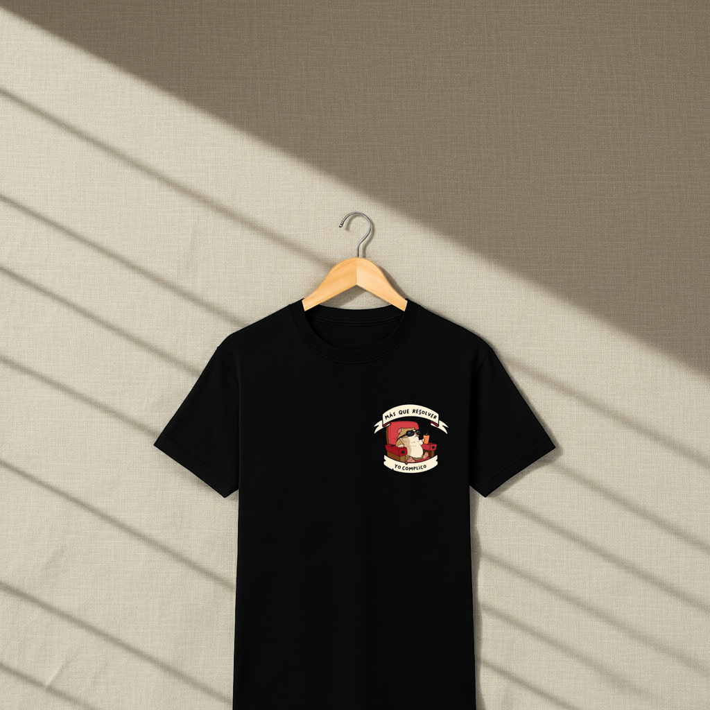 Playera Capibara Complicado – “Más que resolver, yo complico” | Humor Sarcástico Unisex