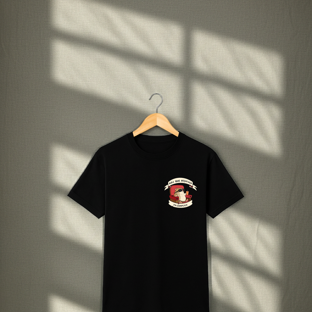 Playera Capibara Complicado – “Más que resolver, yo complico” | Humor Sarcástico Unisex