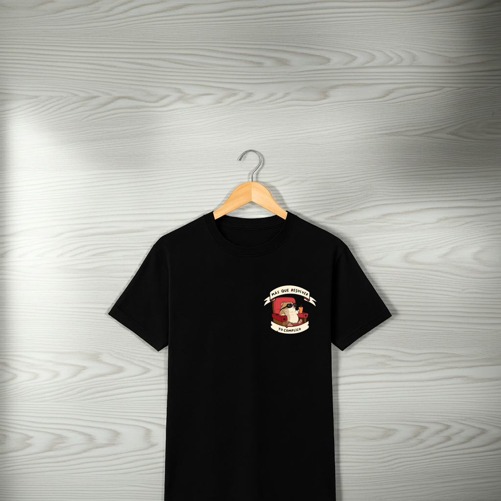 Playera Capibara Complicado – “Más que resolver, yo complico” | Humor Sarcástico Unisex