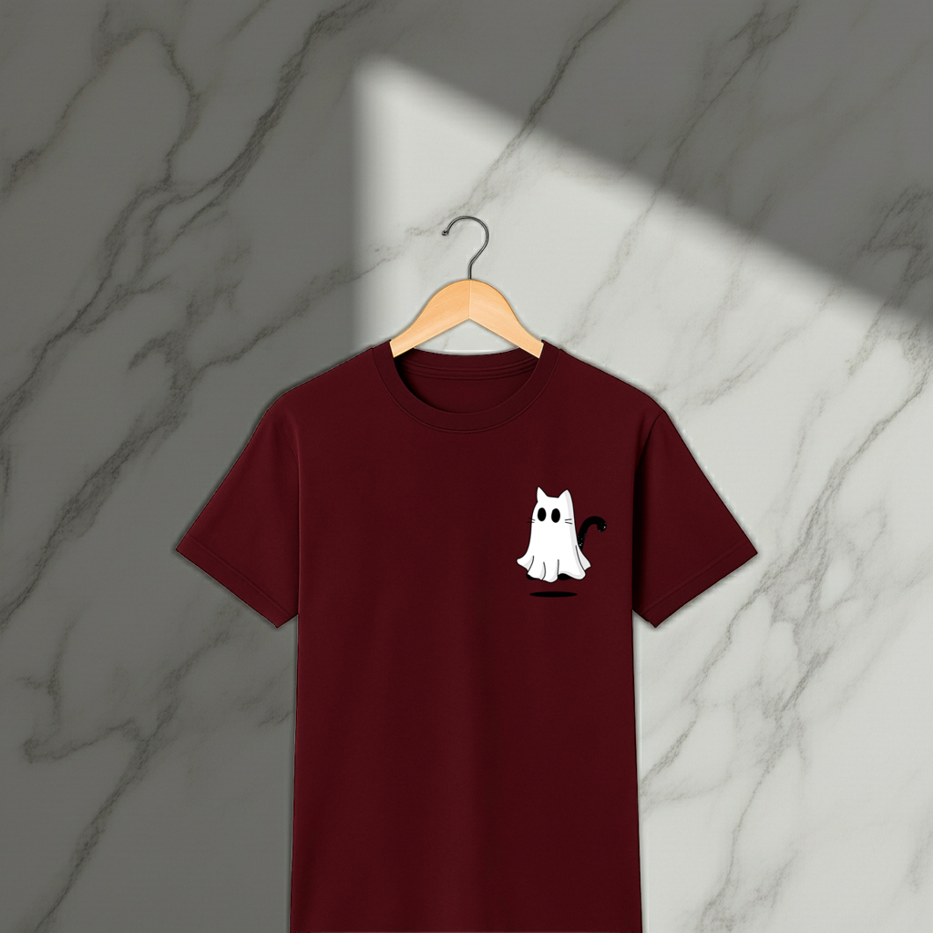 Playera Ghost Cat – Gato Fantasma | Cute & Spooky Unisex