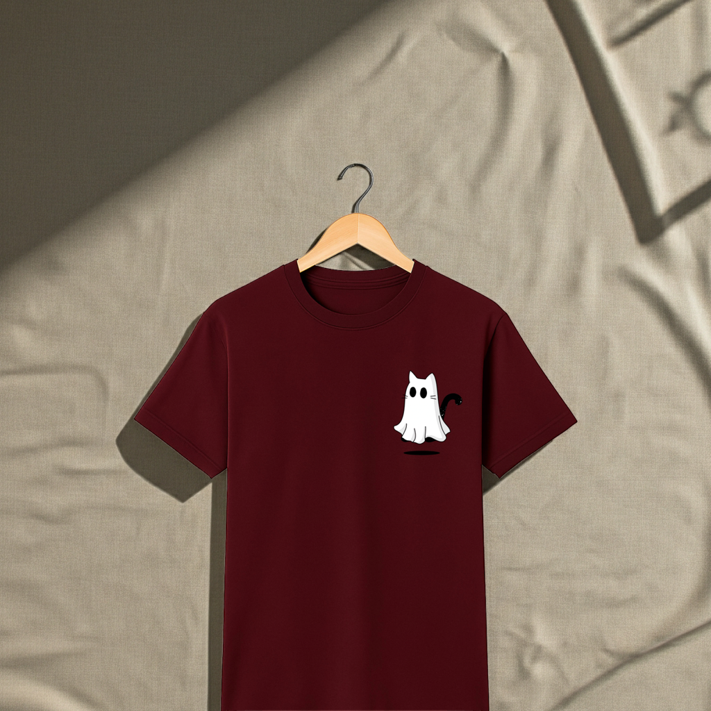 Playera Ghost Cat – Gato Fantasma | Cute & Spooky Unisex