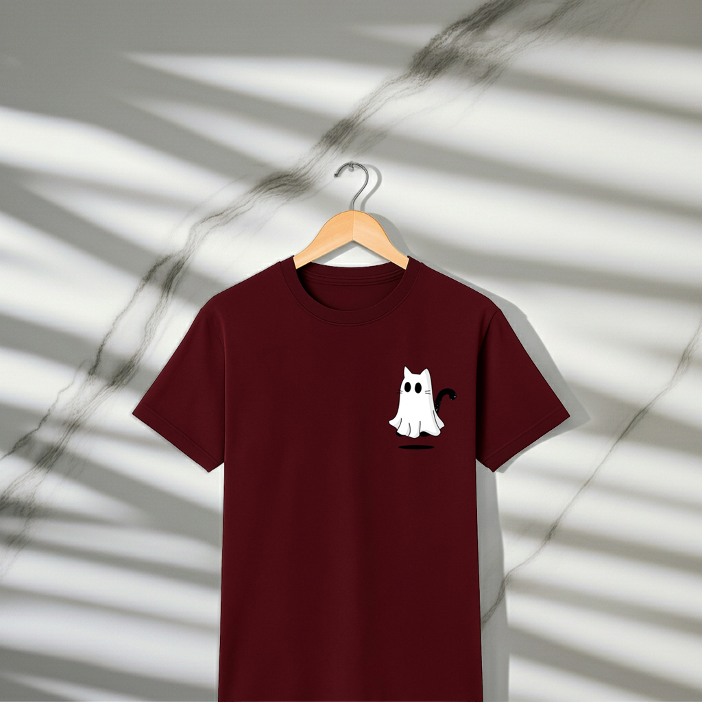 Playera Ghost Cat – Gato Fantasma | Cute & Spooky Unisex