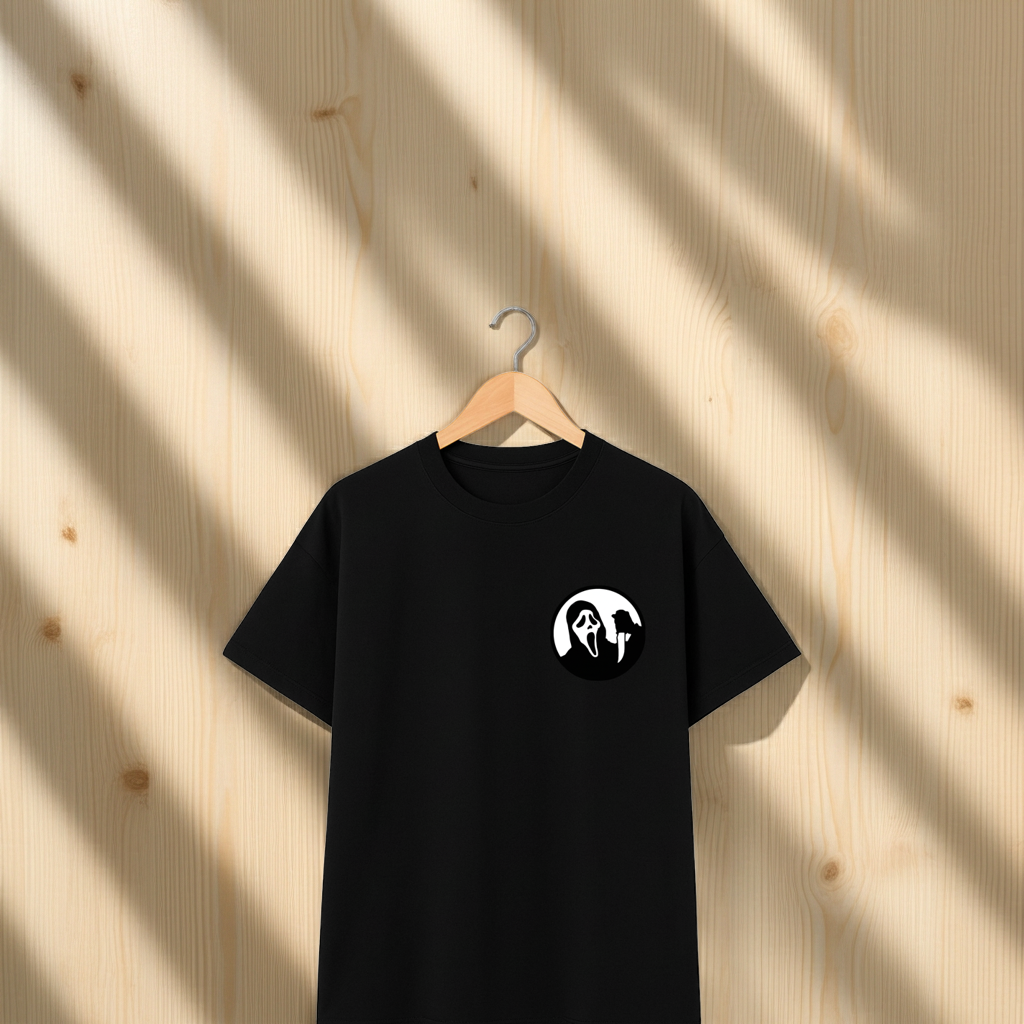 Playera Ghost Face – Máscara de Terror Oversize | Estilo Dark Unisex