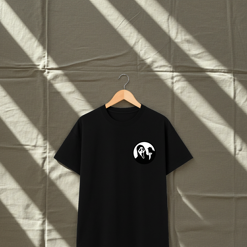 Playera Ghost Face – Máscara de Terror Oversize | Estilo Dark Unisex