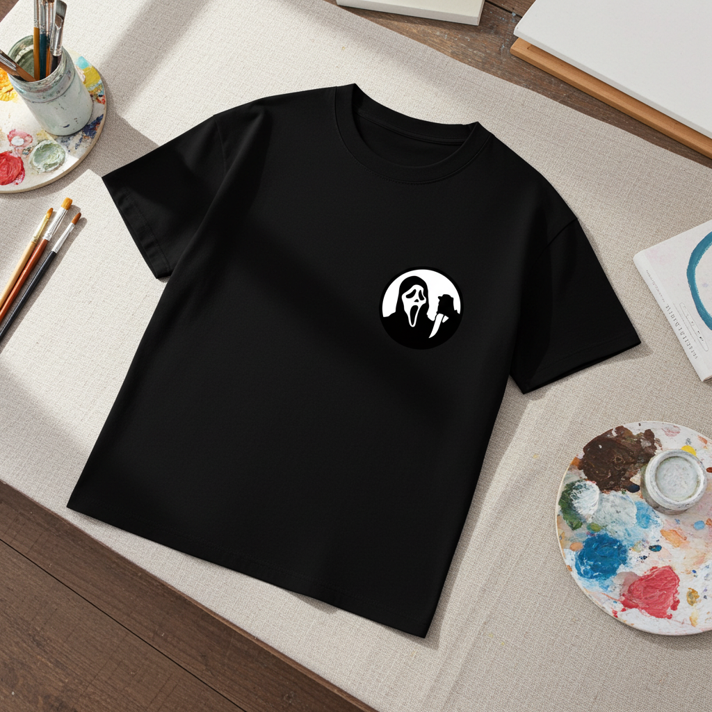 Playera Ghost Face – Máscara de Terror Oversize | Estilo Dark Unisex