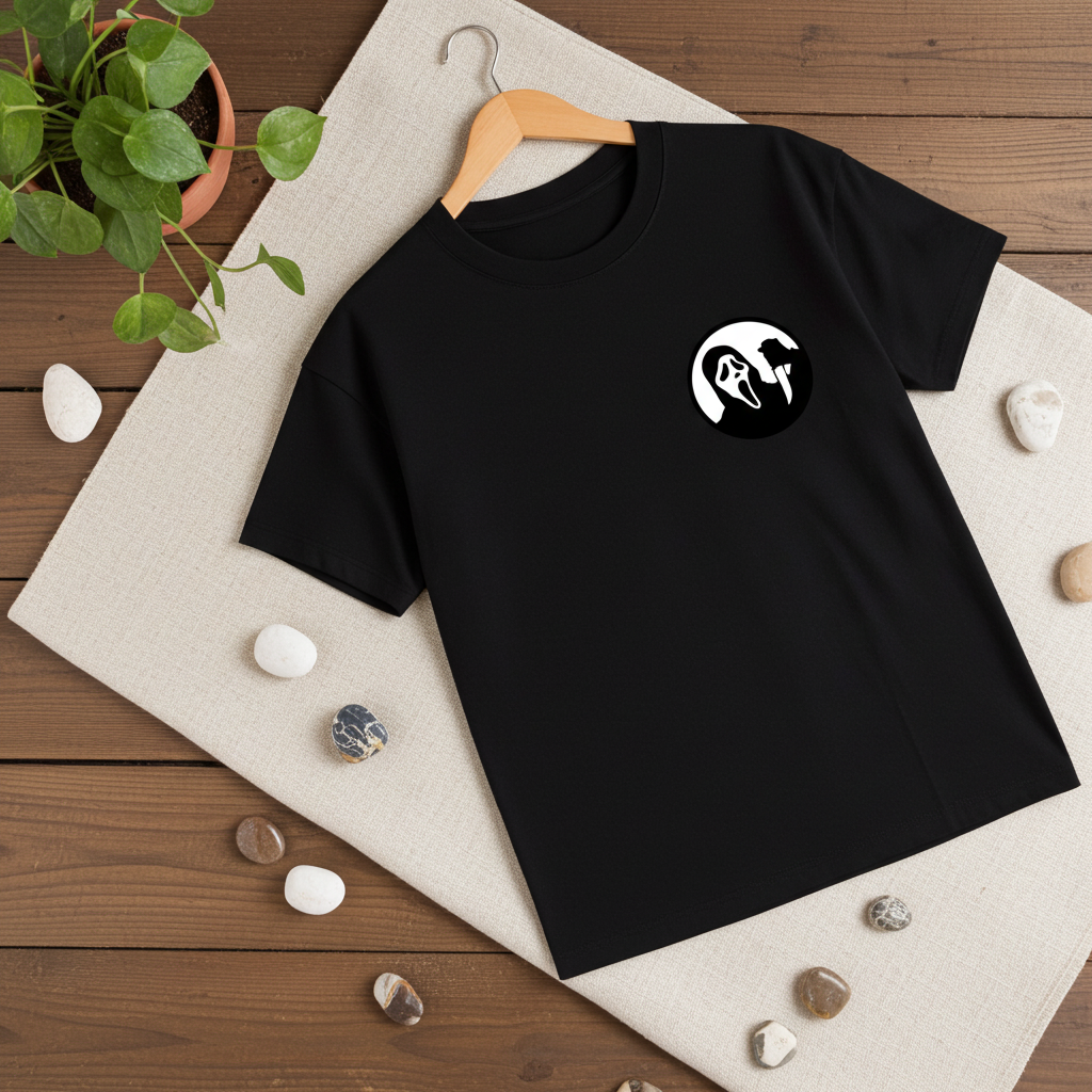 Playera Ghost Face – Máscara de Terror Oversize | Estilo Dark Unisex