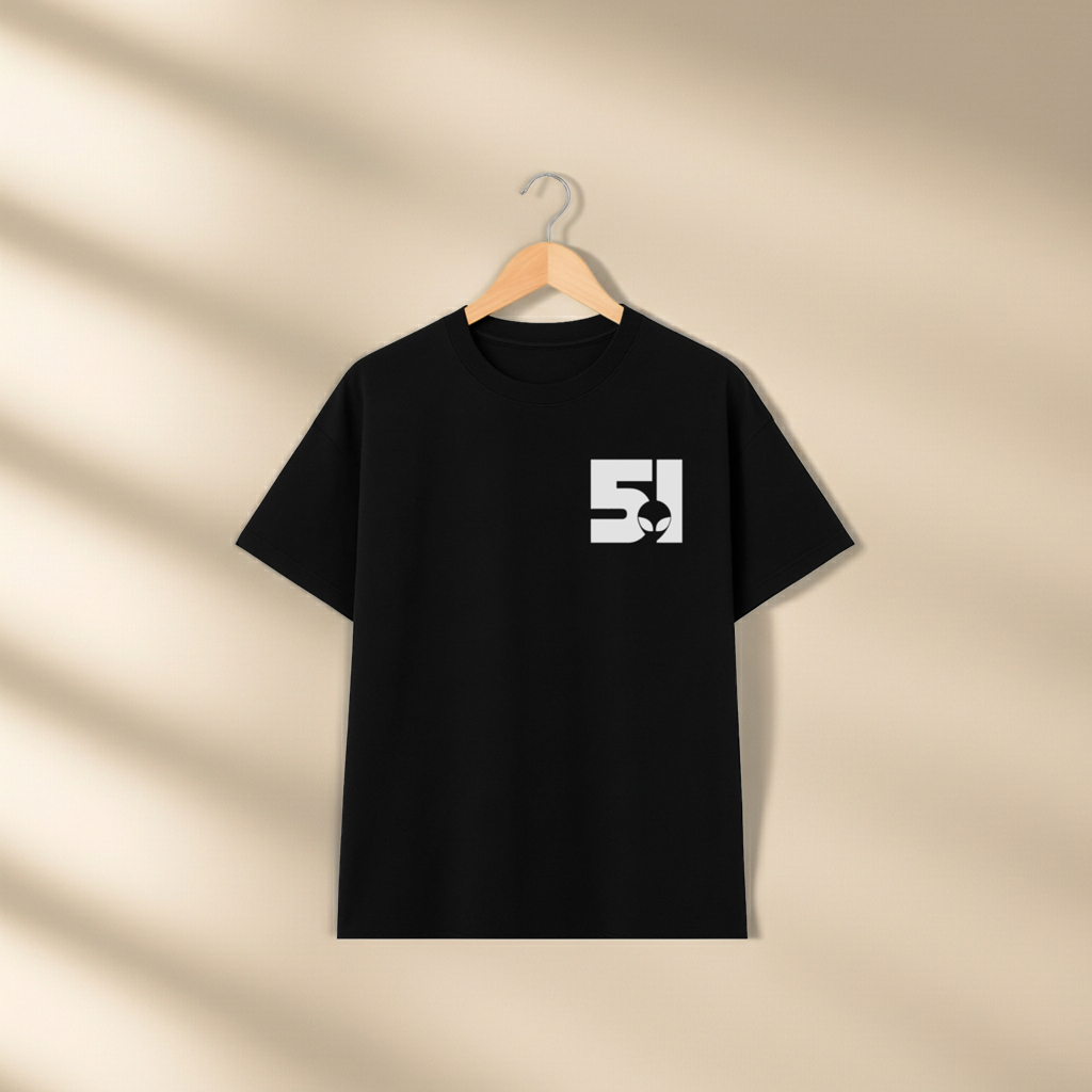 Playera Oversize Área 51 👽 – Diseño Minimalista Unisex